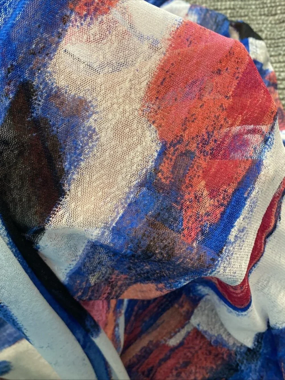 Ali Miles Brushstroke Semi Sheer Cardigan XL  0X Artsy Boho Lightweight - Picture 8 of 8
